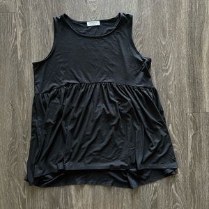 Zenana Black Baby Doll Tank